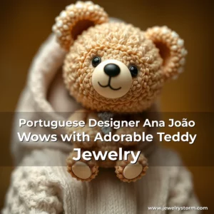 Artistic representation for Portuguese Designer Ana João Wows with Adorable Teddy Jewelry