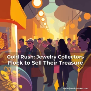 Artistic representation for Gold Rush: Jewelry Collectors Flock to Sell Their Treasure
